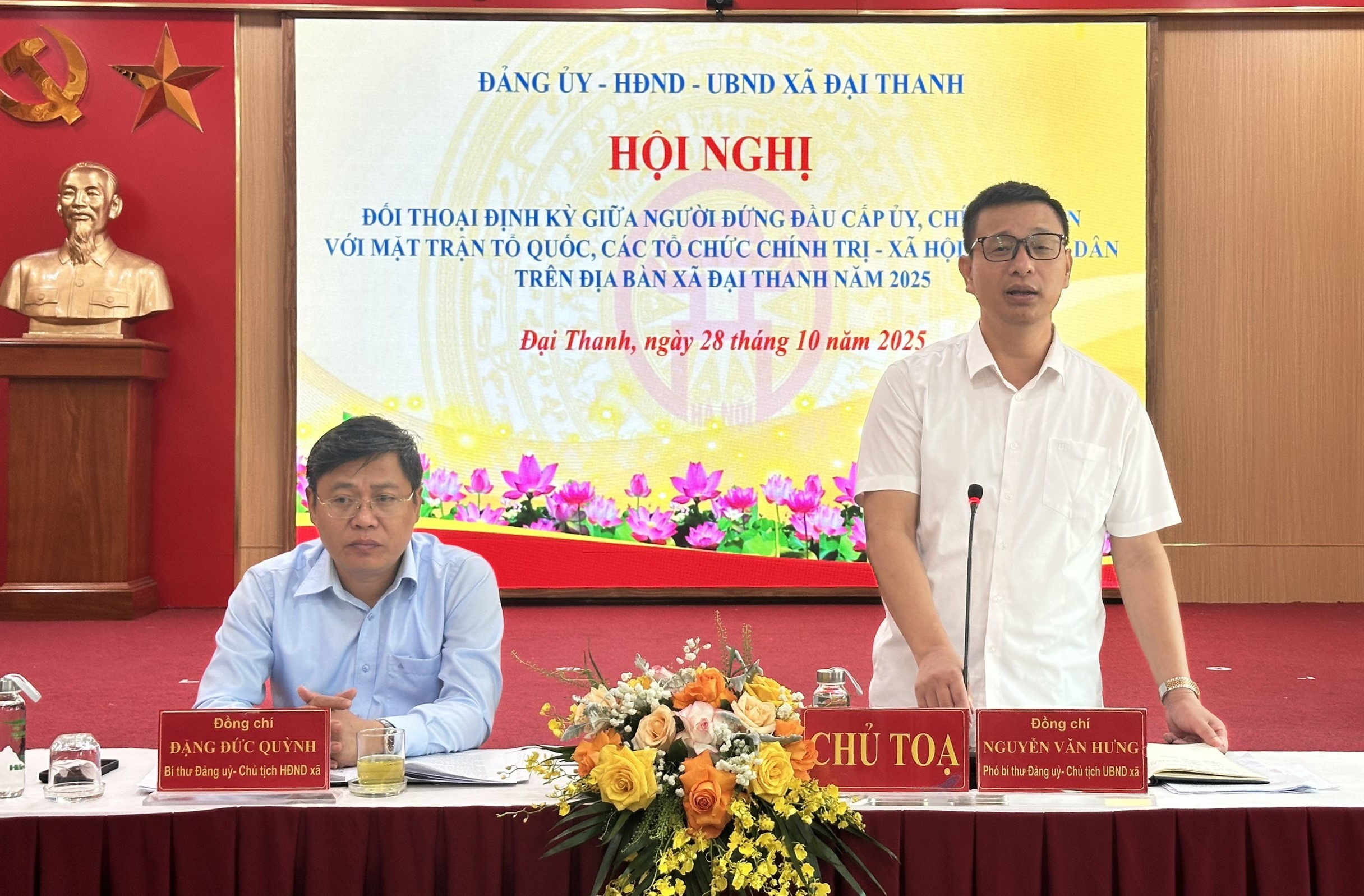 Xã Đại Thanh tiếp xúc, đối thoại giữa người đứng đầu cấp ủy, chính quyền với nhân dân
