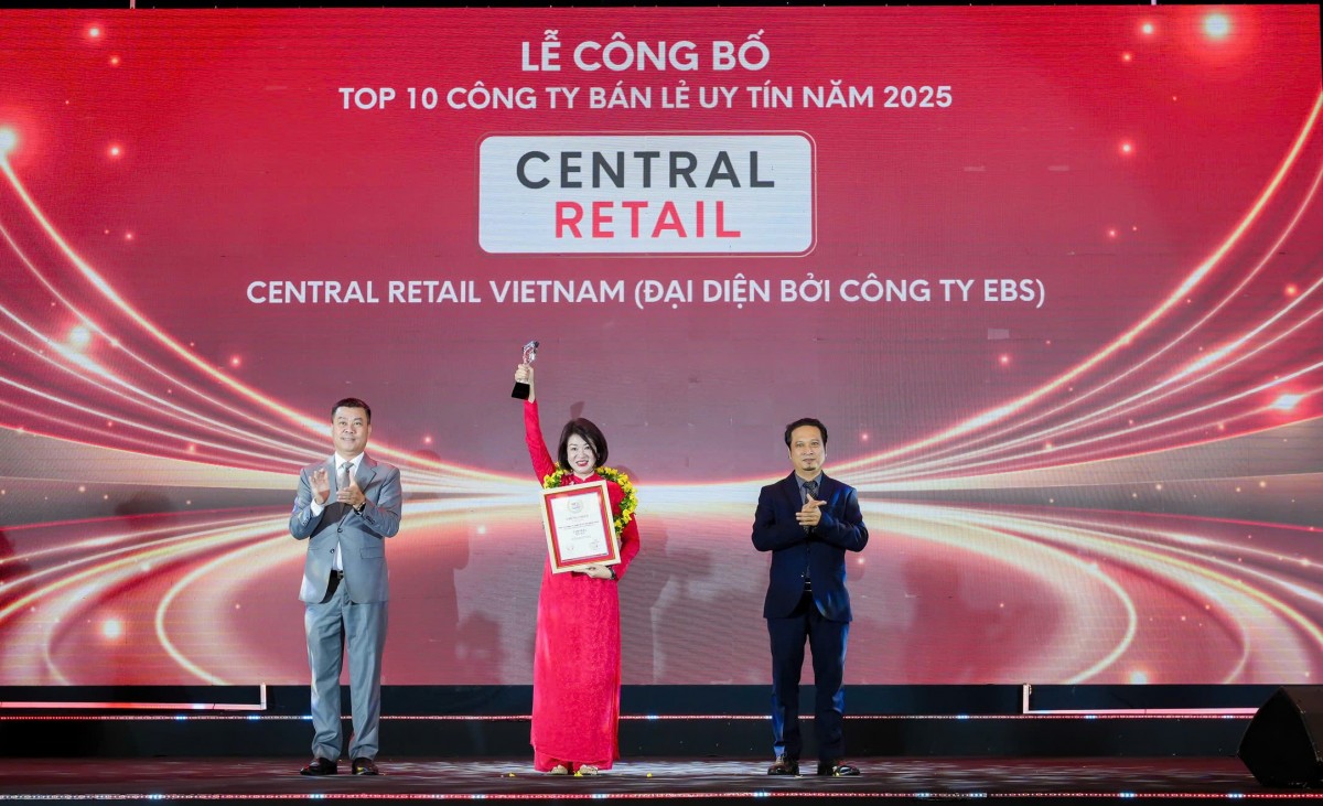Central Retail Việt Nam được vinh danh vị trí quán quân Top 10 công ty uy tín ngành bán lẻ
