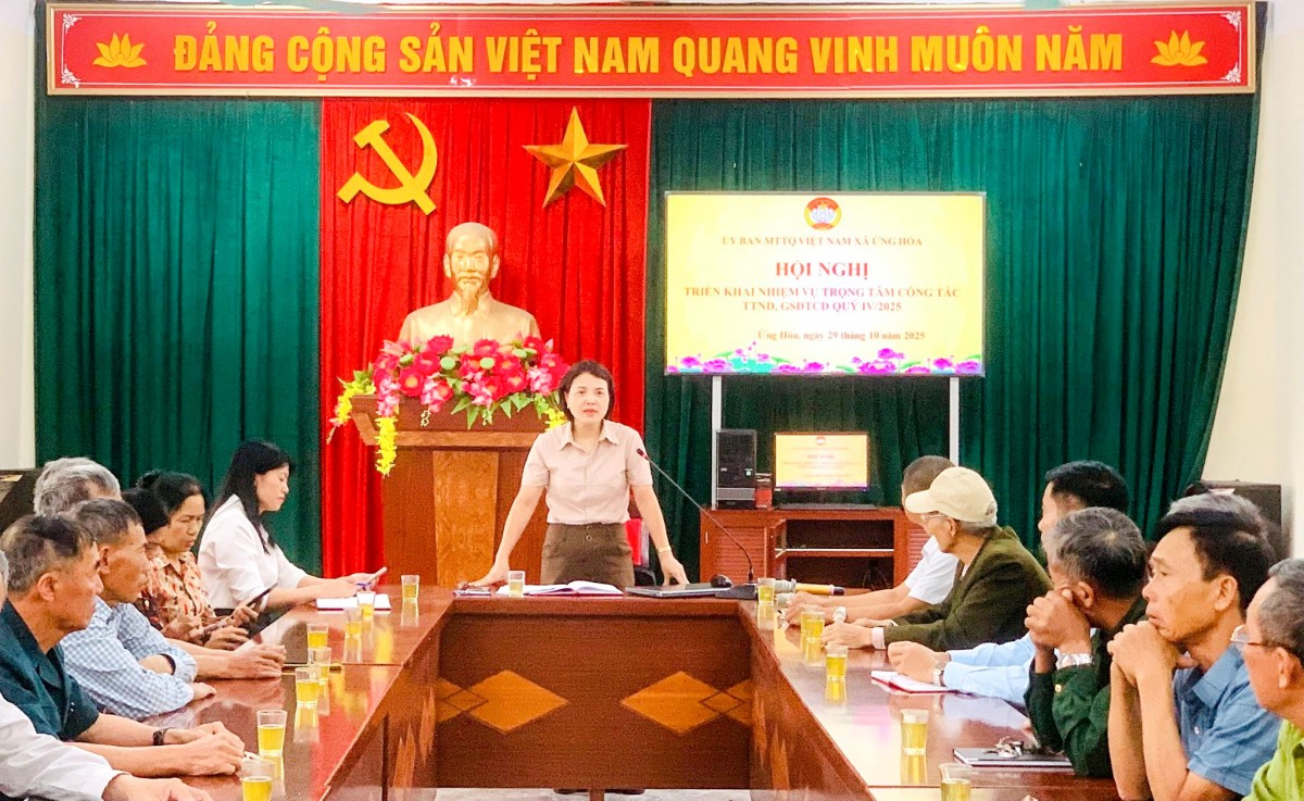 MTTQ xã Ứng Hòa: Nâng cao vai trò Thanh tra nhân dân, Giám sát đầu tư cộng đồng