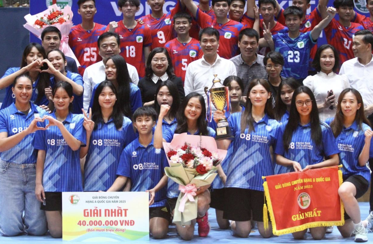 Bóng chuyền nữ Hà Nội Tasco Auto vô địch Giải bóng chuyền hạng A quốc gia năm 2025