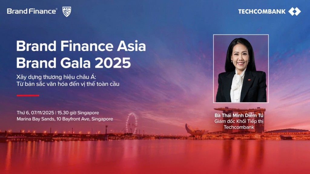 Giám đốc Khối Tiếp thị ngân hàng Techcombank sẽ tham gia đối thoại tại Diễn đàn Thương hiệu hàng đầu châu Á