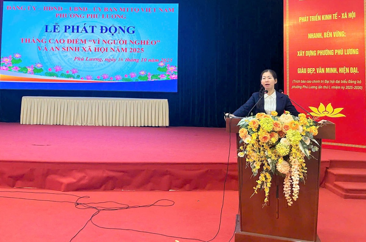 Phường Phú Lương triển khai Tháng cao điểm “Vì người nghèo” và an sinh xã hội năm 2025