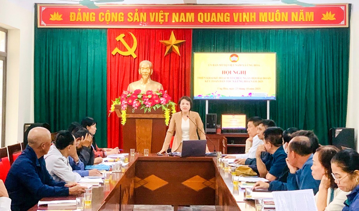 Xã Ứng Hòa sẵn sàng cho Ngày hội Đại đoàn kết toàn dân tộc năm 2025