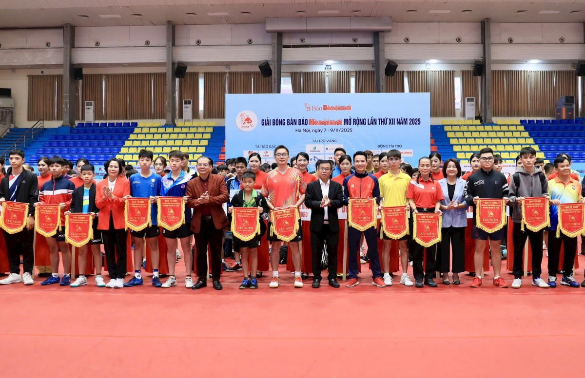 Khai mạc Giải Bóng bàn tranh cúp Báo Hànộimới lần thứ XII năm 2025