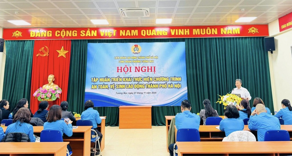 Công đoàn phường Tương Mai đẩy mạnh tuyên truyền an toàn, vệ sinh lao động Công đoàn phường Tương Mai đẩy mạnh tuyên truyền an toàn, vệ sinh lao động