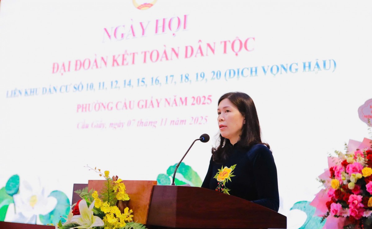 Ấm tình Ngày hội Đại đoàn kết toàn dân tộc tại phường Cầu Giấy