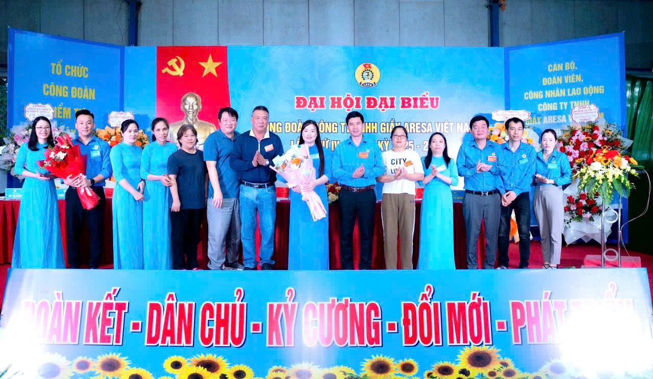 Đại hội Công đoàn Công ty TNHH Giầy Aresa Việt Nam nhiệm kỳ 2025-2030 Đại hội Công đoàn Công ty TNHH Giầy Aresa Việt Nam nhiệm kỳ 2025-2030