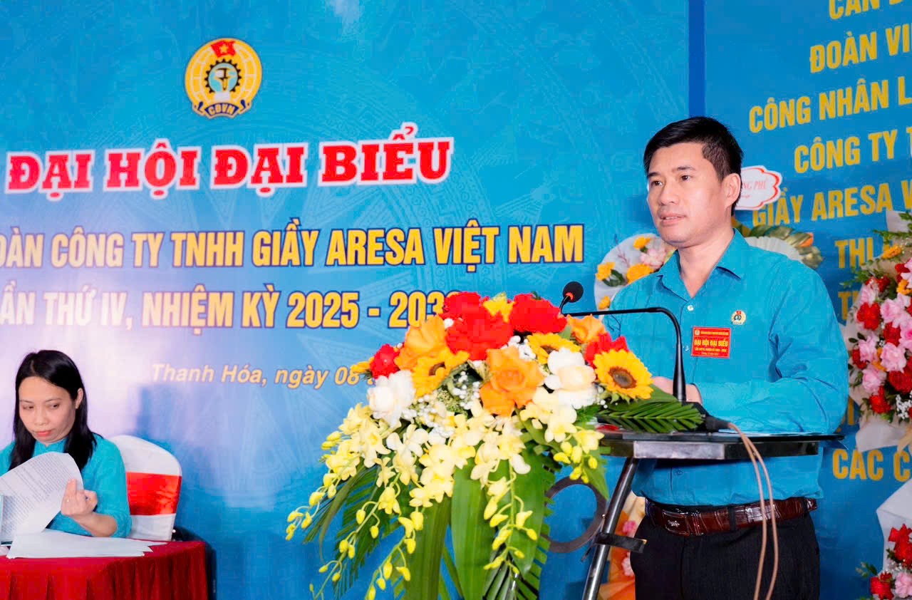 Đại hội Công đoàn Công ty TNHH Giầy Aresa Việt Nam nhiệm kỳ 2025-2030 Đại hội Công đoàn Công ty TNHH Giầy Aresa Việt Nam nhiệm kỳ 2025-2030