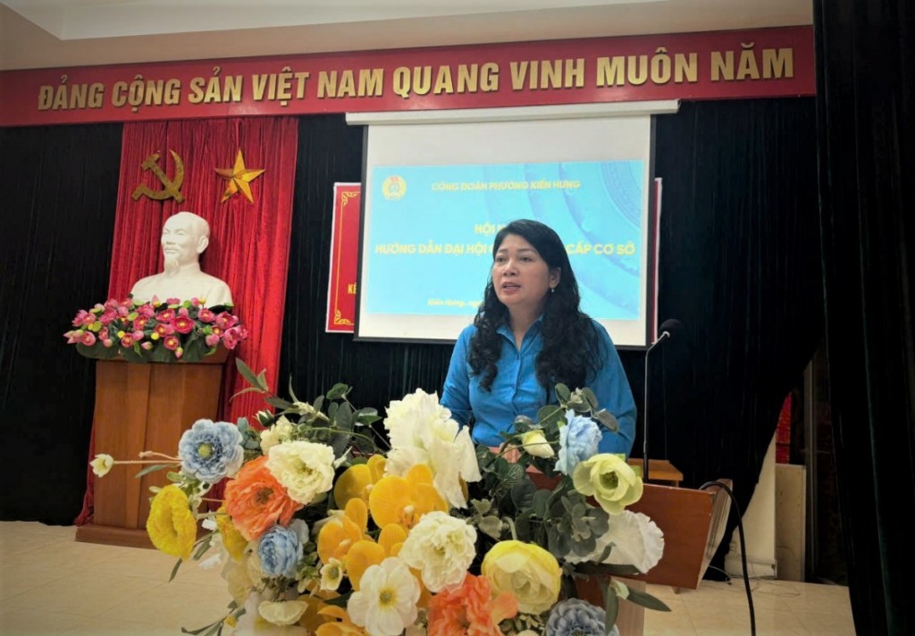 Phường Kiến Hưng tập huấn tổ chức Đại hội Công đoàn cơ sở nhiệm kỳ 2025 - 2030