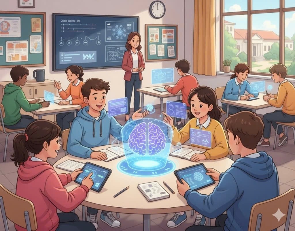 AI và lớp học số: Học không chỉ là kiến thức, mà là khám phá AI và lớp học số: Học không chỉ là kiến thức, mà là khám phá