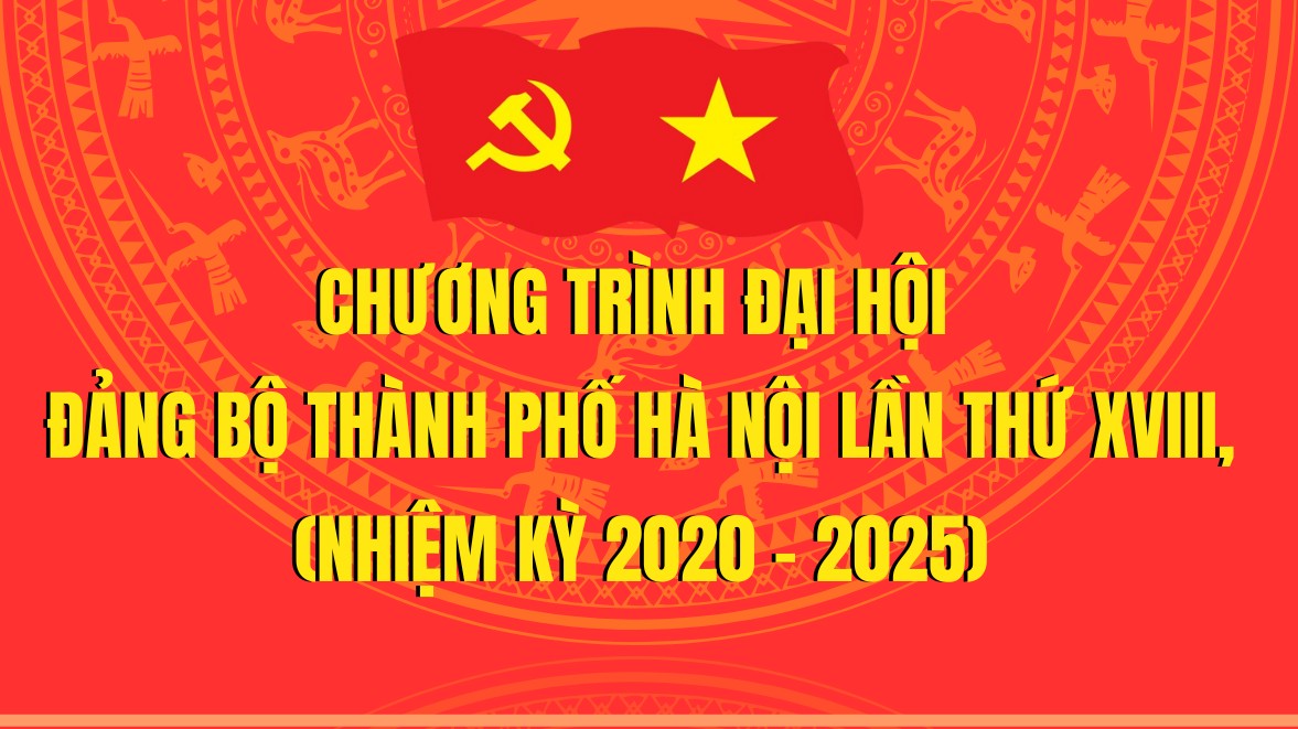 Chương trình Đại hội đại biểu Đảng bộ thành phố Hà Nội lần thứ XVIII