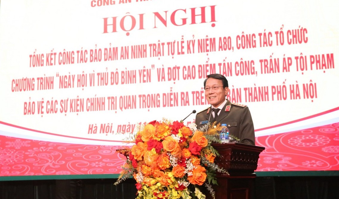 Bộ trưởng Lương Tam Quang biểu dương Công an Hà Nội vì đảm bảo an ninh tuyệt đối Quốc khánh 2/9
