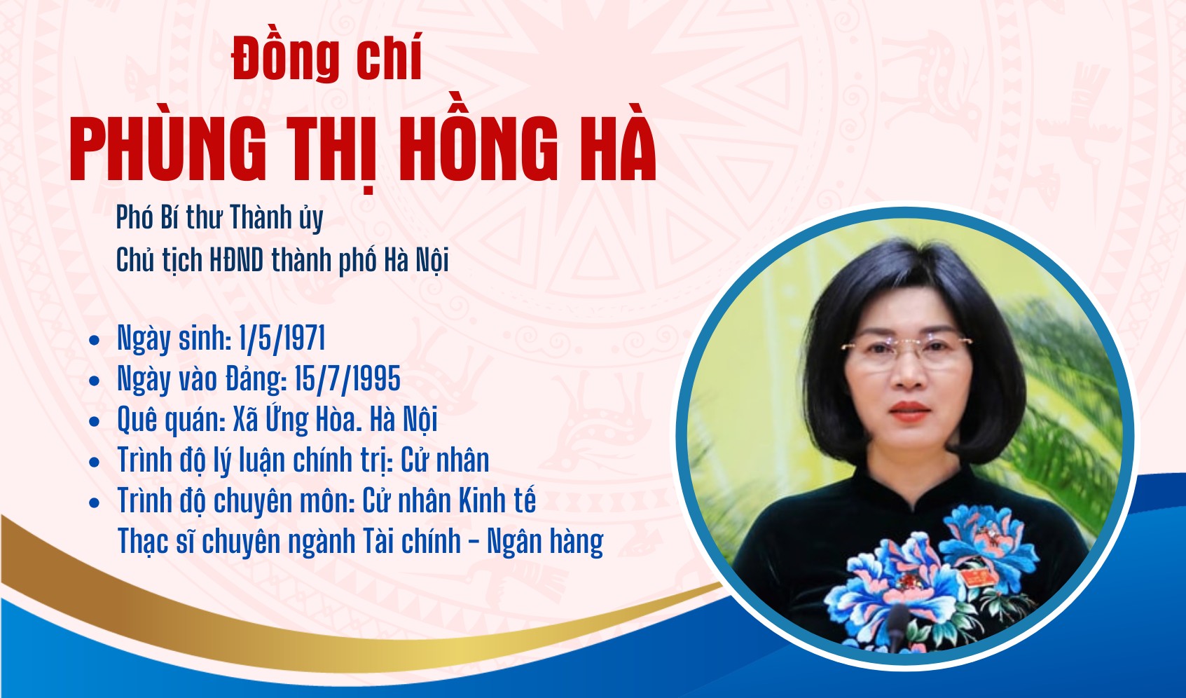 Chân dung tân Chủ tịch Hội đồng nhân dân thành phố Hà Nội Phùng Thị Hồng Hà