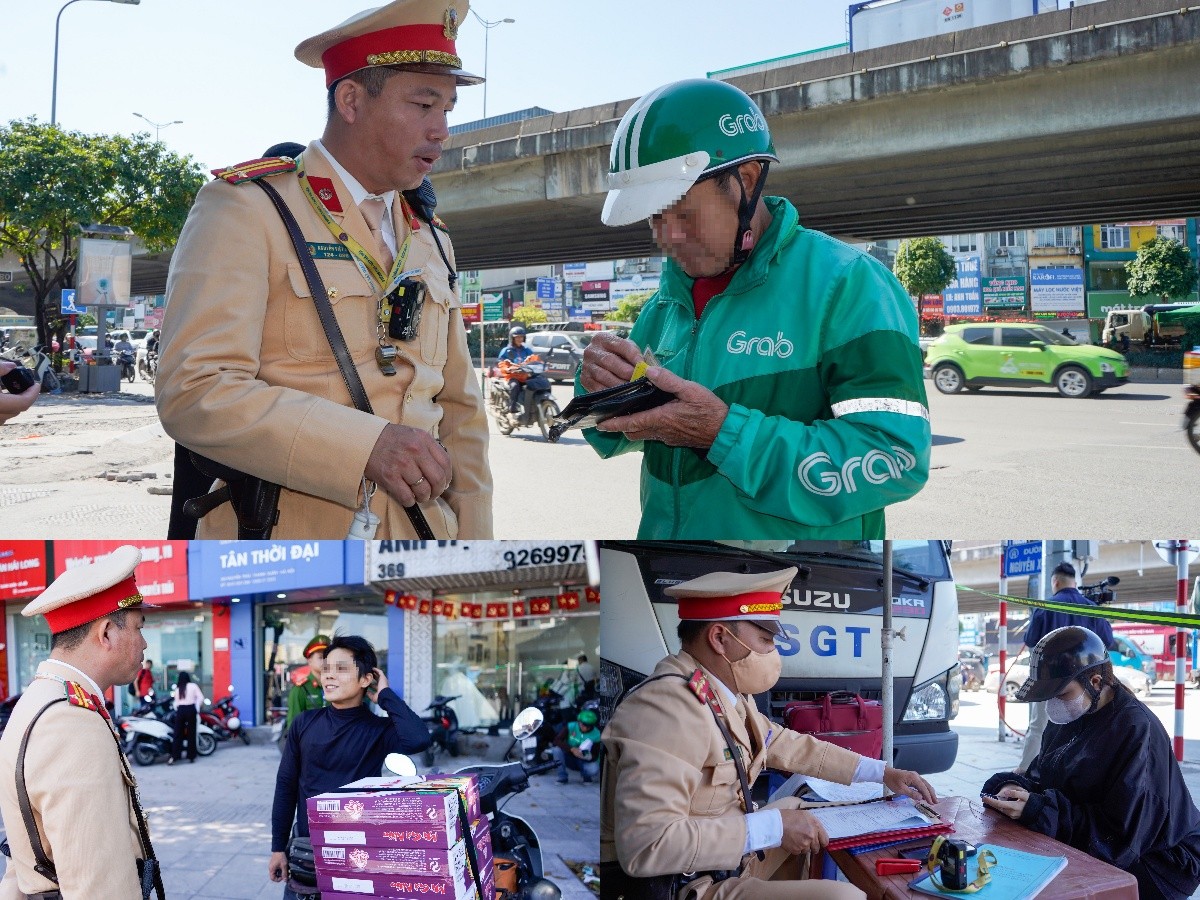 Hà Nội: Xử lý hàng trăm tài xế che biển số, dùng điện thoại khi lái xe