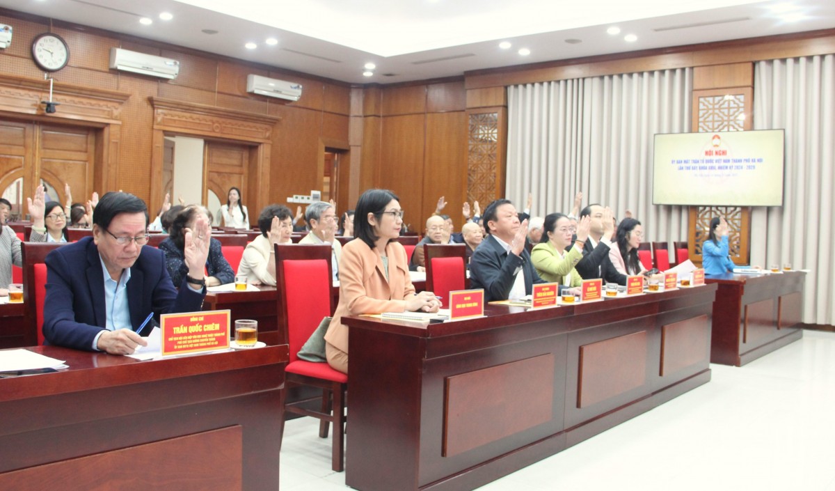 Thông qua các nội dung trình Đại hội MTTQ Việt Nam TP Hà Nội khóa XVIII, nhiệm kỳ 2025   2030