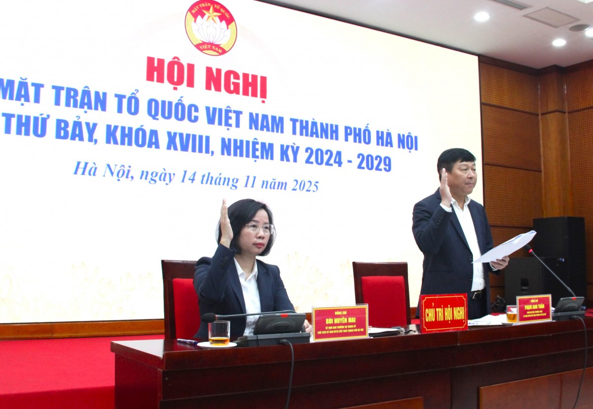 Thông qua các nội dung trình Đại hội MTTQ Việt Nam TP Hà Nội khóa XVIII, nhiệm kỳ 2025   2030