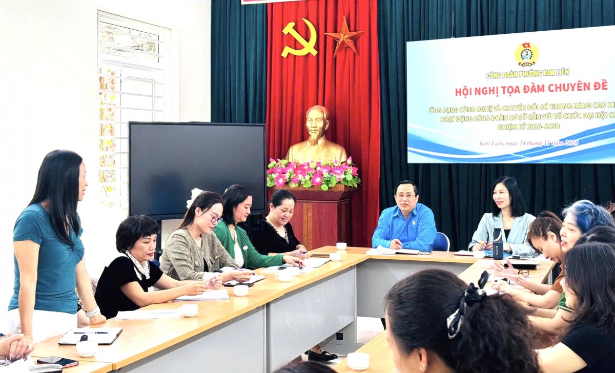 Công đoàn phường Kim Liên đẩy mạnh chuyển đổi số trong tổ chức Đại hội Công đoàn cơ sở nhiệm kỳ 2025-2030