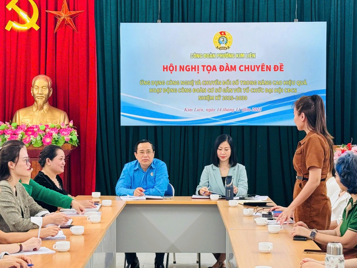 Công đoàn phường Kim Liên đẩy mạnh chuyển đổi số trong tổ chức Đại hội Công đoàn cơ sở nhiệm kỳ 2025-2030