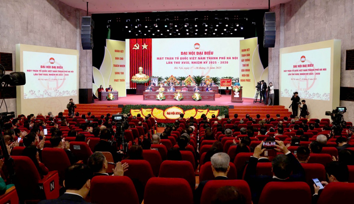 TRỰC TUYẾN: Khai mạc trọng thể Đại hội MTTQ Việt Nam thành phố Hà Nội lần thứ XVIII, nhiệm kỳ 2025 - 2030 TRỰC TUYẾN: Khai mạc trọng thể Đại hội MTTQ Việt Nam thành phố Hà Nội lần thứ XVIII, nhiệm kỳ 2025 - 2030