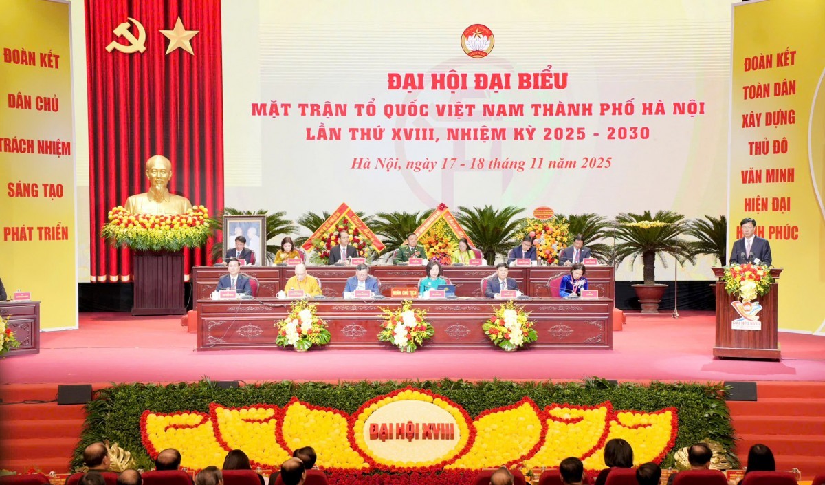 TRỰC TUYẾN: Khai mạc trọng thể Đại hội MTTQ Việt Nam thành phố Hà Nội lần thứ XVIII, nhiệm kỳ 2025 - 2030