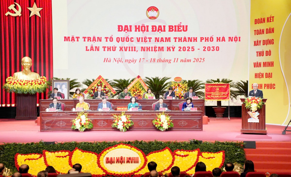 Đại hội XVIII MTTQ Việt Nam thành phố Hà Nội: Khát vọng đổi mới, phát huy sức mạnh đại đoàn kết toàn dân tộc Đại hội XVIII MTTQ Việt Nam thành phố Hà Nội: Khát vọng đổi mới, phát huy sức mạnh đại đoàn kết toàn dân tộc