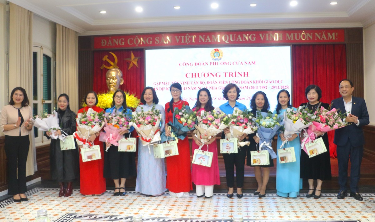 Công đoàn phường Cửa Nam: Tri ân cán bộ, đoàn viên công đoàn ngành giáo dục Công đoàn phường Cửa Nam: Tri ân cán bộ, đoàn viên công đoàn ngành giáo dục