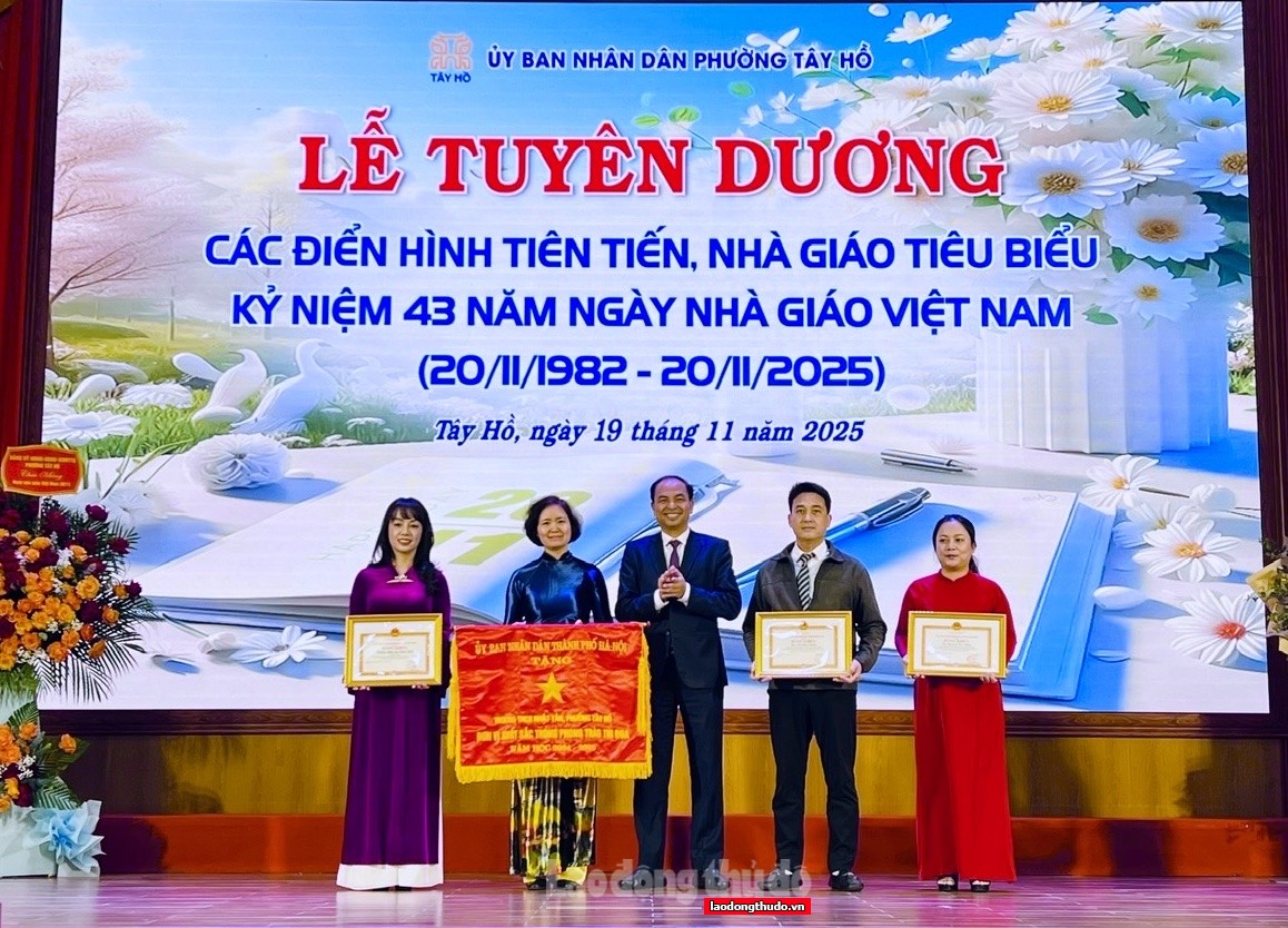 Phường Tây Hồ tuyên dương nhiều điển hình tiên tiến, nhà giáo tiêu biểu