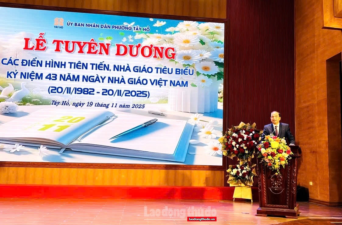 Phường Tây Hồ tuyên dương nhiều điển hình tiên tiến, nhà giáo tiêu biểu