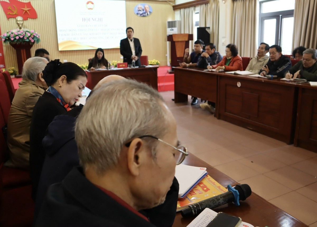 Phường Văn Miếu - Quốc Tử Giám tổ chức giao ban chuyên đề về hoạt động Hội quần chúng sau sáp nhập