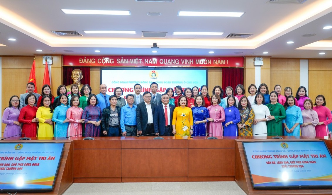 Công đoàn Đống Đa - Ô Chợ Dừa: Gặp mặt tri ân, thắp lửa nhiệt huyết nghề giáo