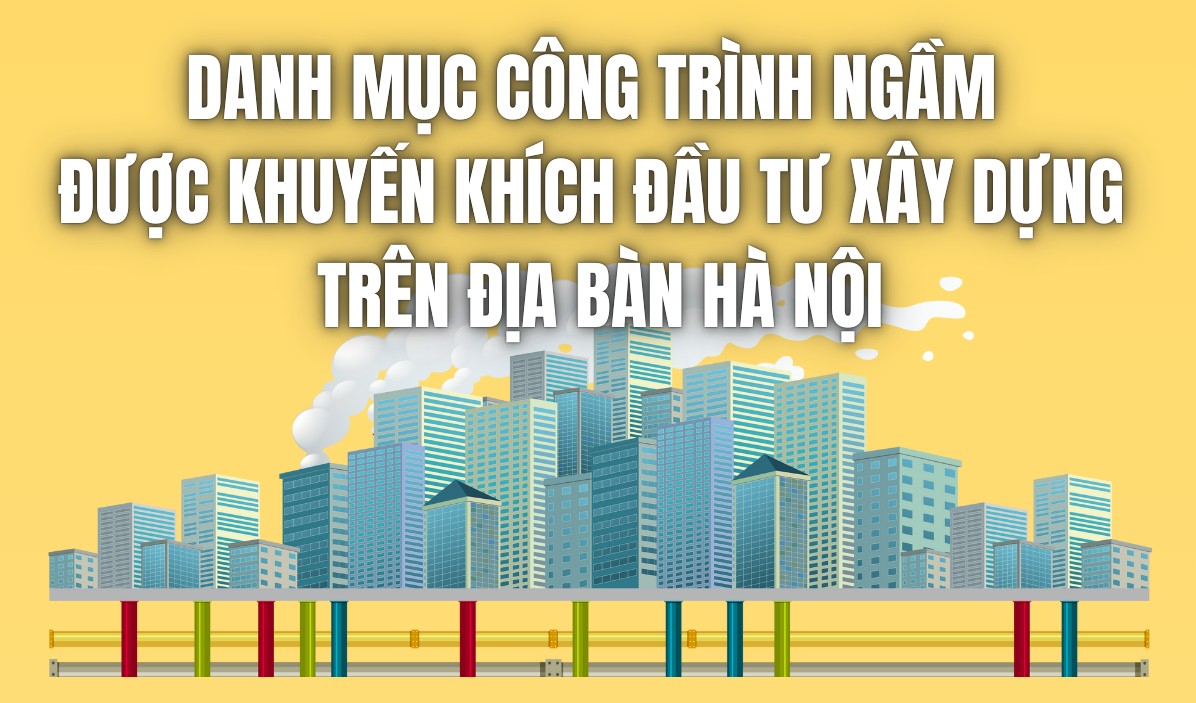 Danh mục công trình ngầm được khuyến khích đầu tư xây dựng trên địa bàn Thành phố