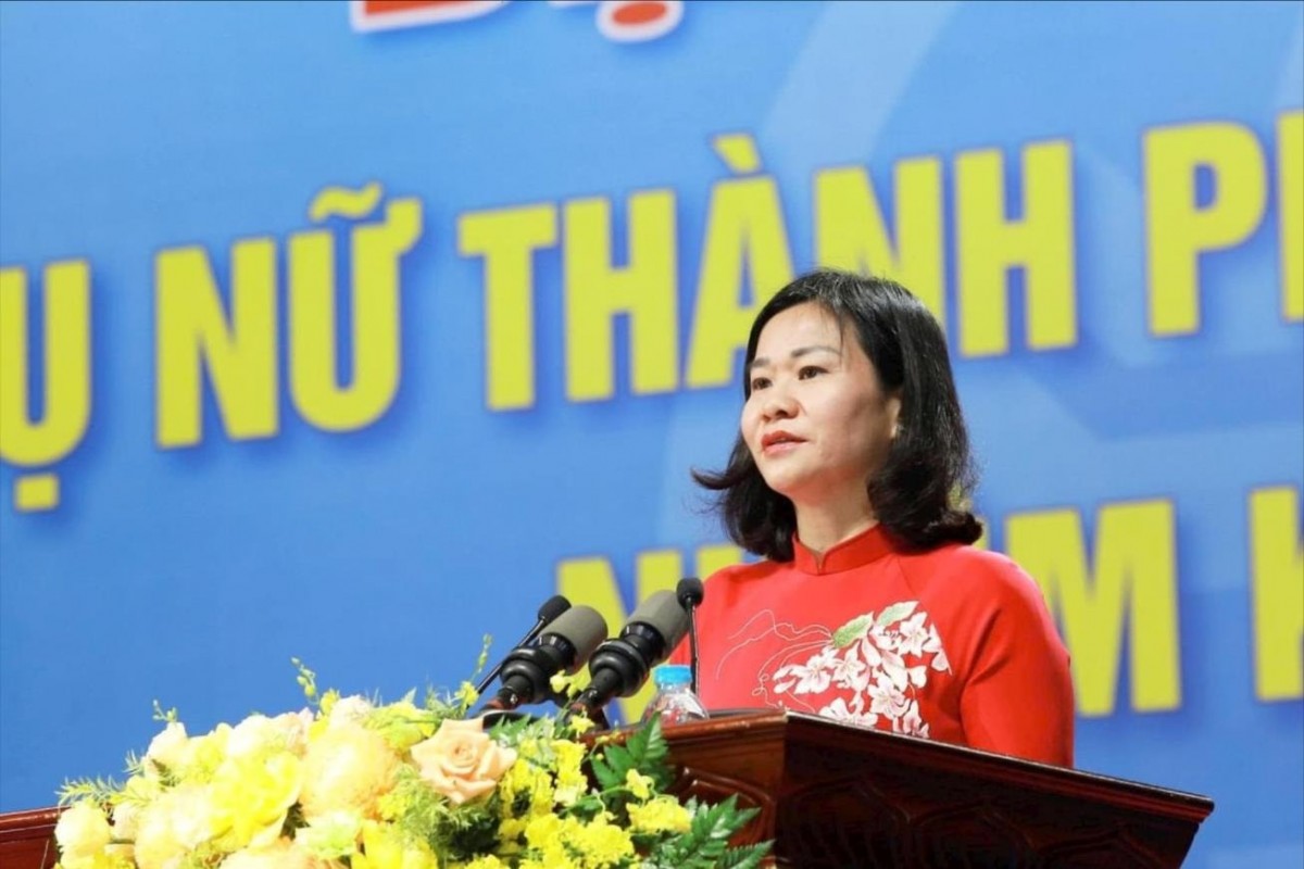 Chủ tịch Trung ương Hội Liên hiệp phụ nữ Việt Nam Nguyễn Thị Tuyến phát biểu chỉ đạo. Khơi dậy ý chí tự tôn, tự lập, tự cường, khát vọng vươn lên của phụ nữ