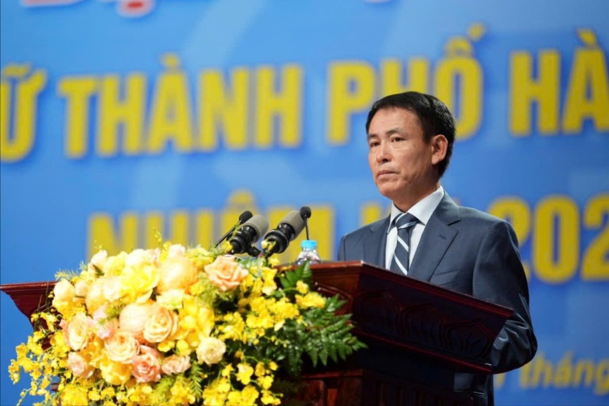 Phó Bí thư Thành ủy Hà Nội Nguyễn Trọng Đông phát biểu tại Đại hội. Khơi dậy ý chí tự tôn, tự lập, tự cường, khát vọng vươn lên của phụ nữ