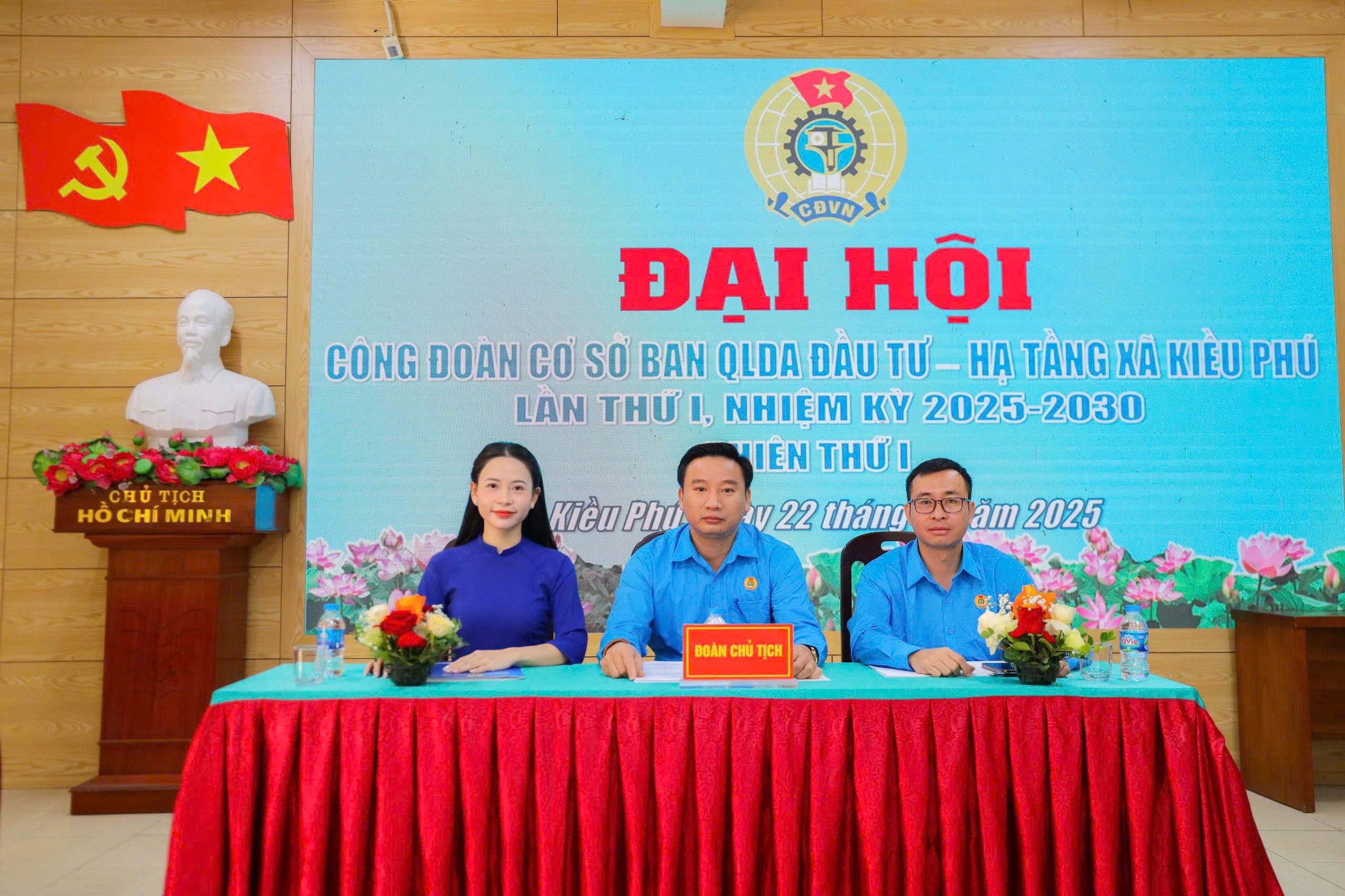 Đại hội Công đoàn Ban Quản lý Dự án Đầu tư - Hạ tầng xã Kiều Phú thành công tốt đẹp