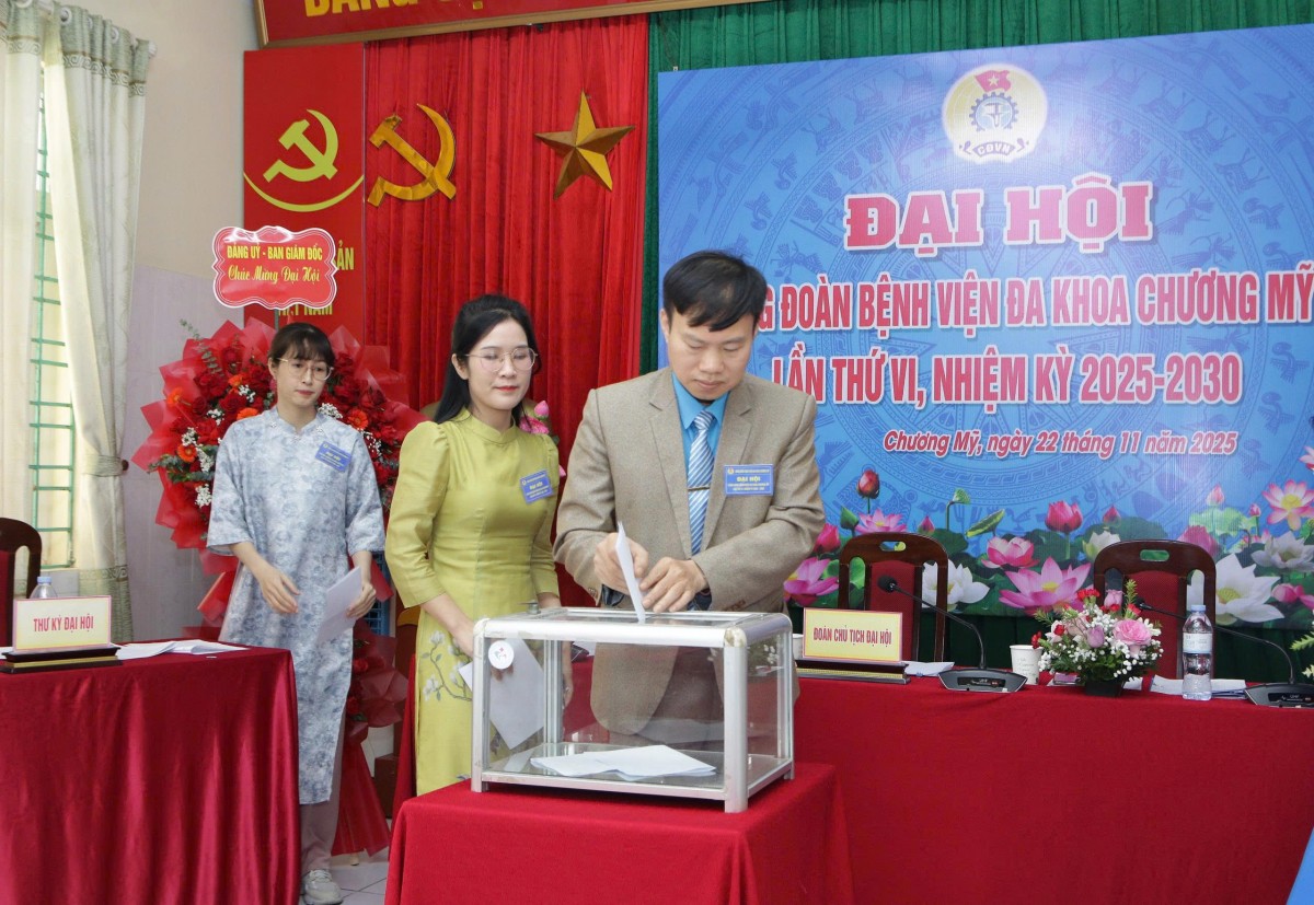 Đại hội Công đoàn Bệnh viện Đa khoa Chương Mỹ: Đoàn kết - Dân chủ - Kỷ cương - Đổi mới - Phát triển