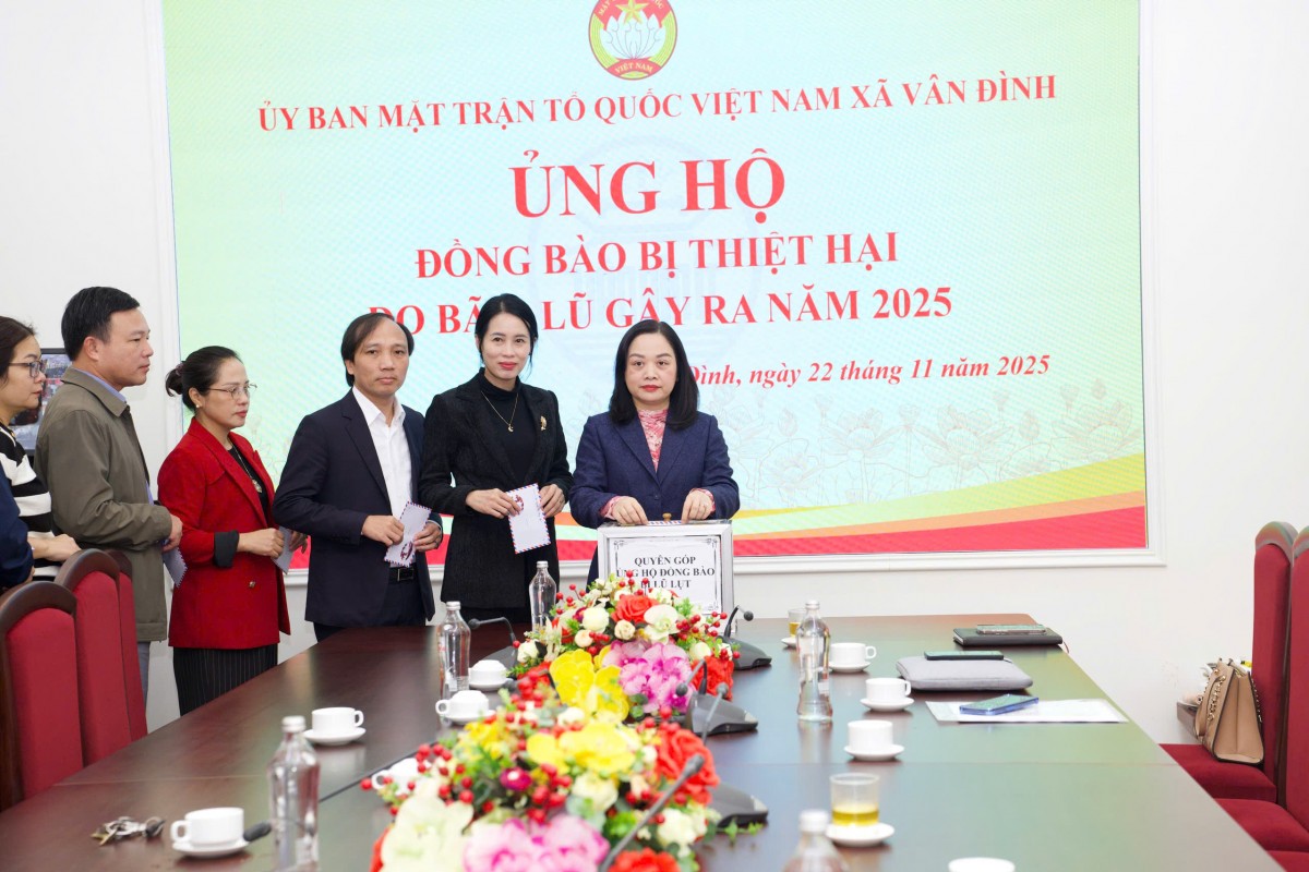 Xã Vân Đình phát động ủng hộ đồng bào miền Trung - Tây Nguyên khắc phục hậu quả mưa lũ