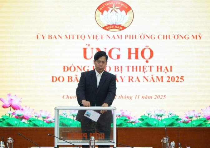 Lan tỏa nghĩa tình từ phường Chương Mỹ đến đồng bào vùng lũ