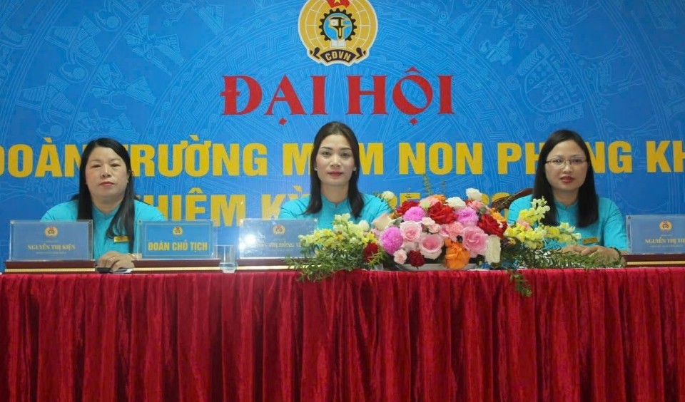 Tổ chức thành công Đại hội Công đoàn Trường Mầm non Phùng Khoang lần thứ IV, nhiệm kỳ 2025-2030