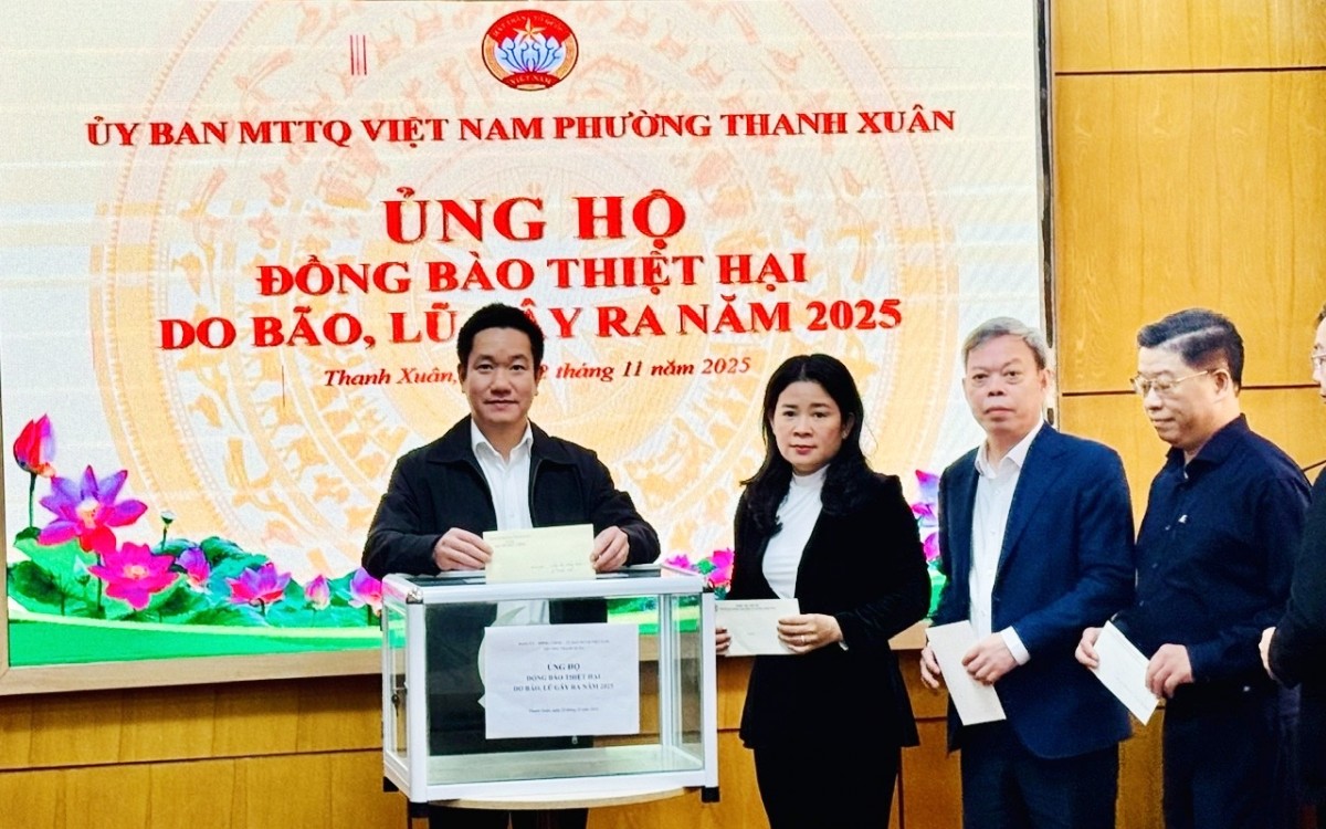 Phường Thanh Xuân sẻ chia khó khăn với đồng bào các tỉnh bị thiệt hại do bão lũ Phường Thanh Xuân sẻ chia khó khăn với đồng bào các tỉnh bị thiệt hại do bão lũ
