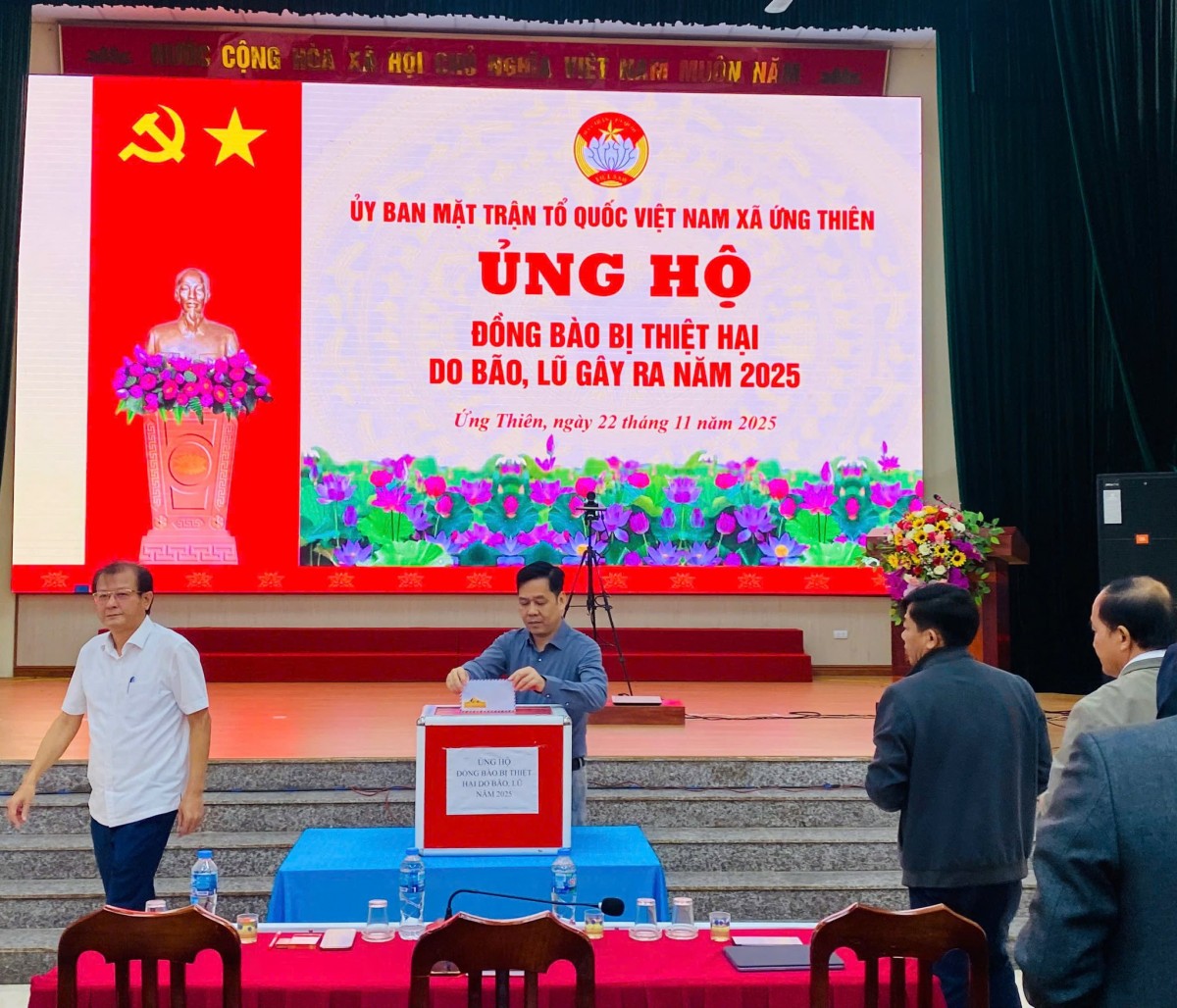 Xã Ứng Thiên đồng lòng hưởng ứng Lời kêu gọi của Chủ tịch Ủy ban Trung ương MTTQ Việt Nam Xã Ứng Thiên đồng lòng hưởng ứng Lời kêu gọi của Chủ tịch Ủy ban Trung ương MTTQ Việt Nam