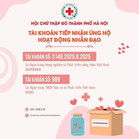 Hội Chữ thập đỏ Hà Nội kêu gọi hỗ trợ đồng bào miền Trung, Tây Nguyên khắc phục hậu quả bão lũ