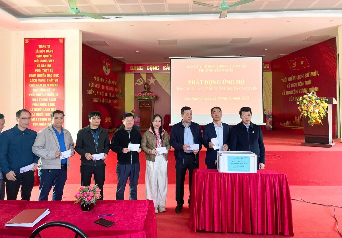 Đồng lòng hướng về miền Trung: Phường Yên Nghĩa phát động ủng hộ người dân vùng lũ