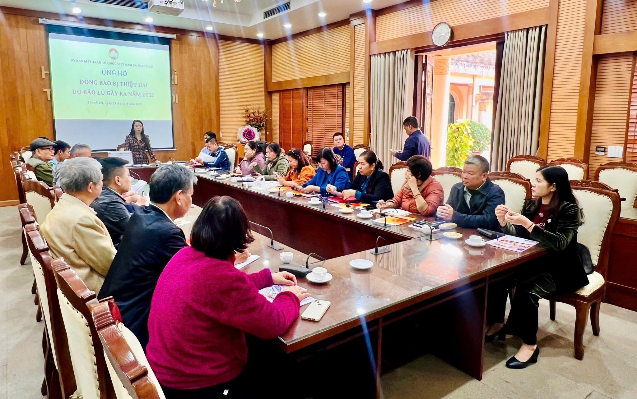 Mặt trận Tổ quốc xã Thanh Trì kêu gọi toàn dân chung tay ủng hộ đồng bào vùng lũ