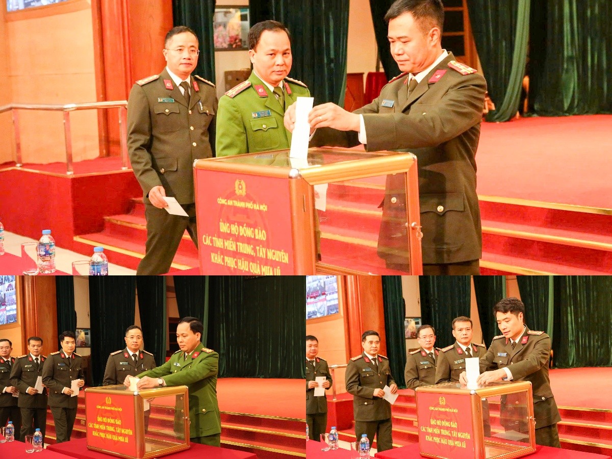 Công an Hà Nội phát động ủng hộ đồng bào miền Trung, Tây Nguyên bị mưa lũ Công an Hà Nội phát động ủng hộ đồng bào miền Trung, Tây Nguyên bị mưa lũ