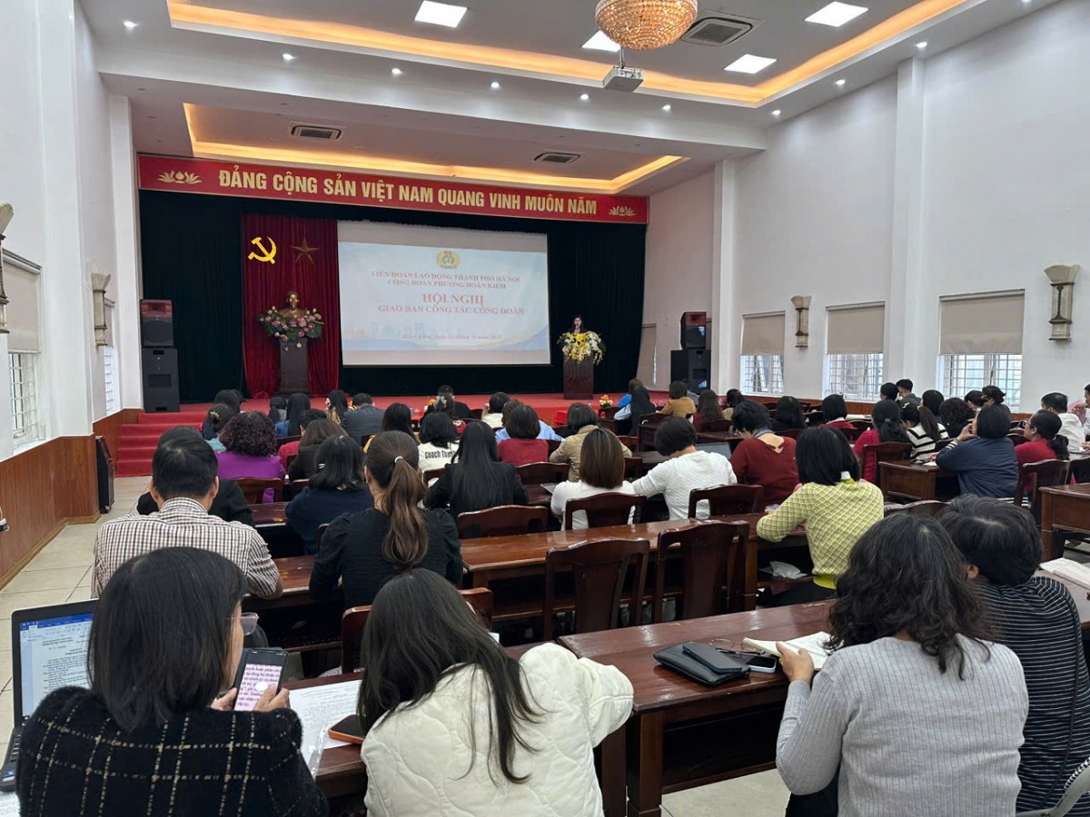 Công đoàn phường Hoàn Kiếm tập huấn công tác tổ chức Đại hội Công đoàn cơ sở