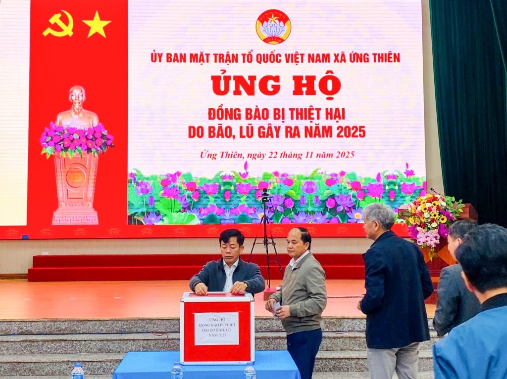 Xã Ứng Thiên phát huy truyền thống đoàn kết, sẻ chia với đồng bào miền Trung, Tây Nguyên