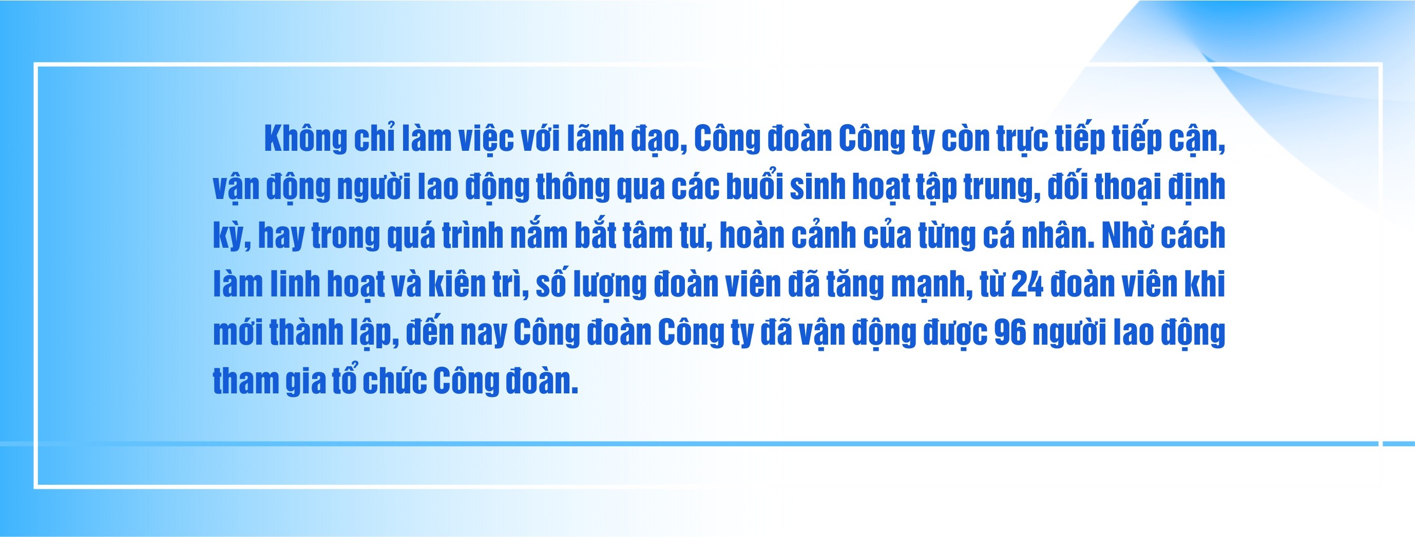 Công đoàn cơ sở và “câu chuyện” nâng cao chất lượng hoạt động