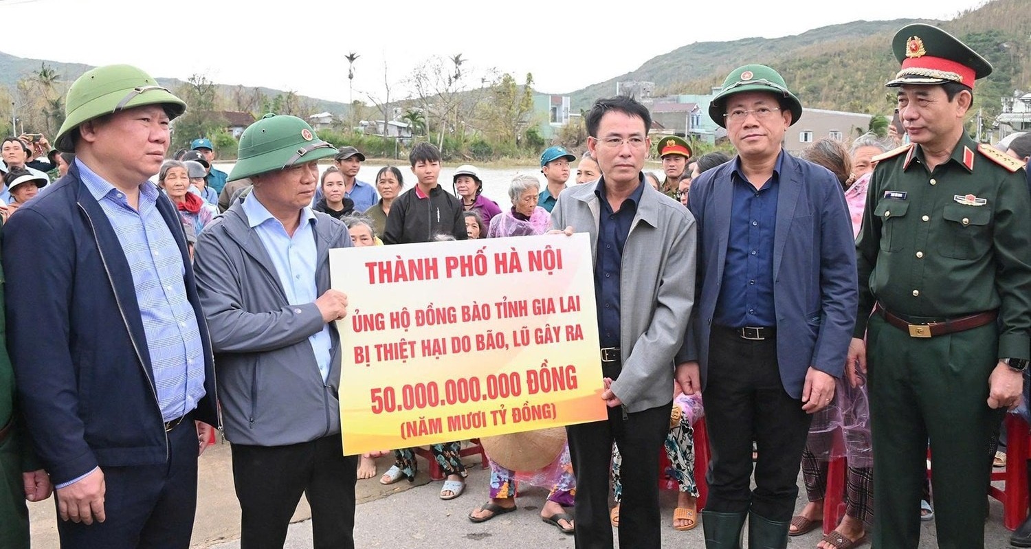 Hà Nội tiếp tục hỗ trợ tỉnh Gia Lai 200 tỷ đồng khắc phục hậu quả mưa lũ