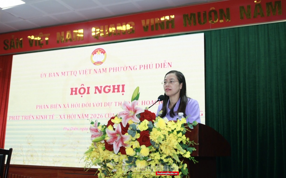Ủy ban MTTQ Việt Nam phường Phú Diễn lấy ý kiến phản biện cho kế hoạch phát triển 2026