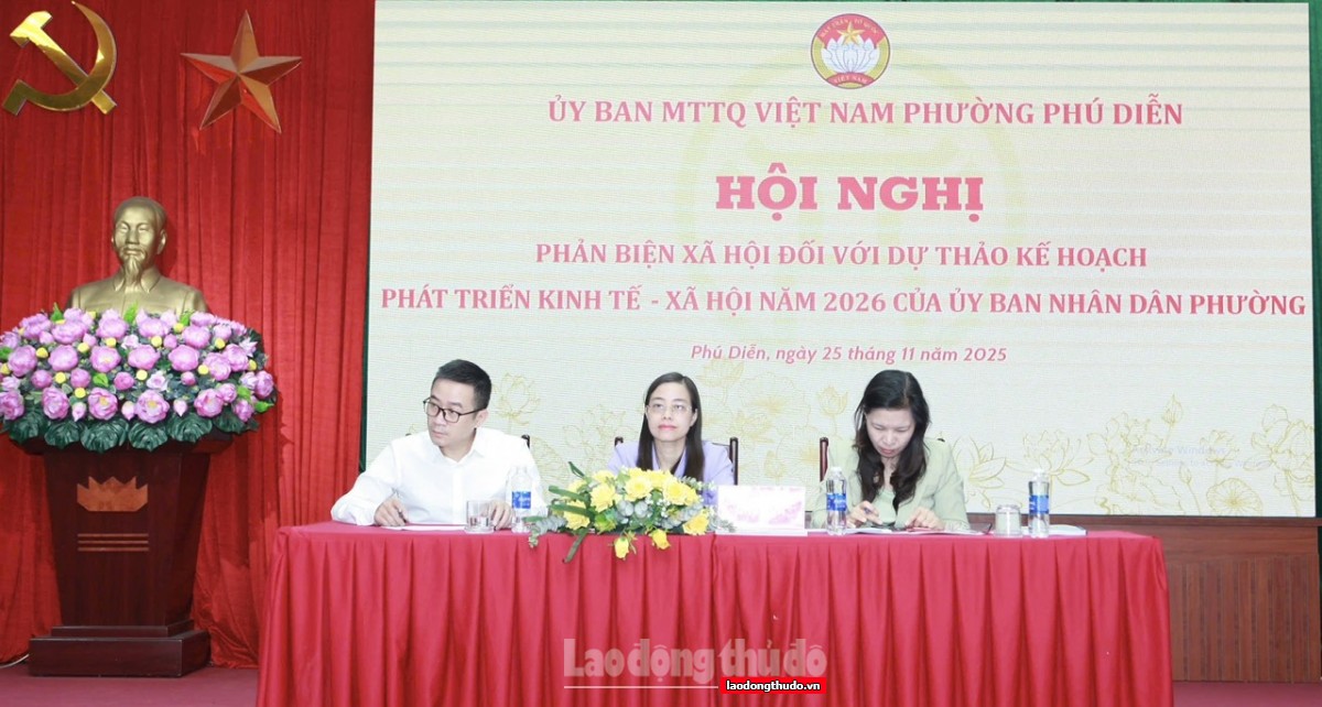 Ủy ban MTTQ Việt Nam phường Phú Diễn lấy ý kiến phản biện cho kế hoạch phát triển 2026